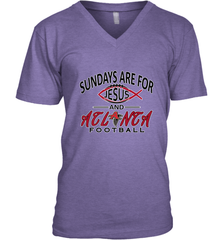 Sundays Are For Jesus and Atlanta Funny Christian Football Men's V-Neck Men's V-Neck - belovedtshirt