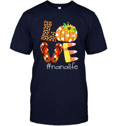 Funny Love Nanalife Pumpkin Flip Flops Nana Life Halloween Men's T-Shirt