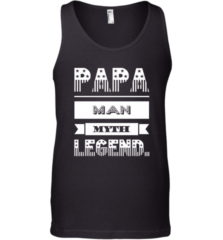 Papa Man Myth Legend Father's Day Dad Veteran Gift Men's Tank Top Men's Tank Top / Black / XS Men's Tank Top - belovedtshirt