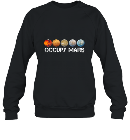 Occupy Mars Terraform Crewneck Sweatshirt Crewneck Sweatshirt / Black / S Crewneck Sweatshirt - belovedtshirt