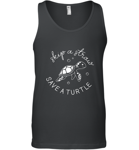 Skip A Straw Save A Turtle Shirt Save The Turtles Men's Tank Top Men's Tank Top / Black / XS Men's Tank Top - belovedtshirt