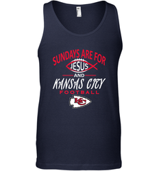 Sundays Are For Jesus and Kansas City Funny Football Men's Tank Top