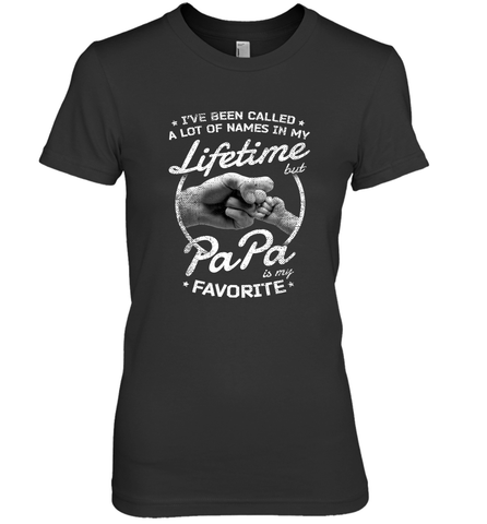 Papa Fathers Day Grandpa or Dad Women's Premium T-Shirt Women's Premium T-Shirt / Black / XS Women's Premium T-Shirt - belovedtshirt