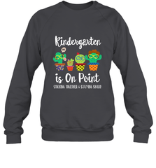 Kindergarten is on point, 1st day of school cactus teacher Crewneck Sweatshirt Crewneck Sweatshirt - belovedtshirt