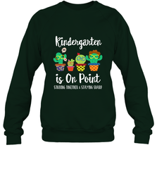 Kindergarten is on point, 1st day of school cactus teacher Crewneck Sweatshirt Crewneck Sweatshirt - belovedtshirt