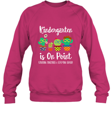 Kindergarten is on point, 1st day of school cactus teacher Crewneck Sweatshirt Crewneck Sweatshirt - belovedtshirt