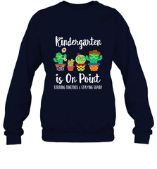 Kindergarten is on point, 1st day of school cactus teacher Crewneck Sweatshirt Crewneck Sweatshirt - belovedtshirt