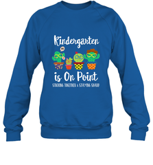 Kindergarten is on point, 1st day of school cactus teacher Crewneck Sweatshirt Crewneck Sweatshirt - belovedtshirt
