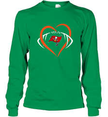 NFL Tampa Bay Buccaneers Heart Love Football Long Sleeve T-Shirt Long Sleeve T-Shirt - belovedtshirt