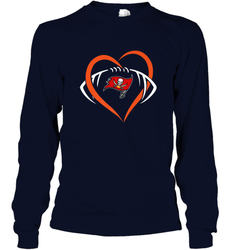 NFL Tampa Bay Buccaneers Heart Love Football Long Sleeve T-Shirt