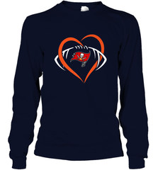 NFL Tampa Bay Buccaneers Heart Love Football Long Sleeve T-Shirt Long Sleeve T-Shirt - belovedtshirt