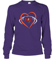 NFL Tampa Bay Buccaneers Heart Love Football Long Sleeve T-Shirt Long Sleeve T-Shirt - belovedtshirt