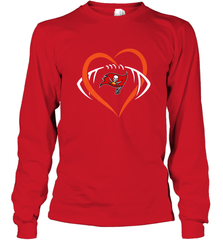 NFL Tampa Bay Buccaneers Heart Love Football Long Sleeve T-Shirt Long Sleeve T-Shirt - belovedtshirt