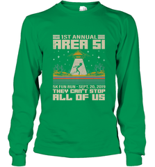Storm Area 51 5K Fun Run They Can't Stop Us All Vintage UFO Long Sleeve T-Shirt Long Sleeve T-Shirt - belovedtshirt