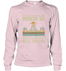 Storm Area 51 5K Fun Run They Can't Stop Us All Vintage UFO Long Sleeve T-Shirt Long Sleeve T-Shirt - belovedtshirt