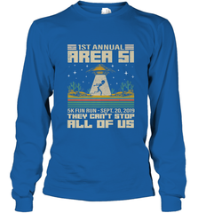 Storm Area 51 5K Fun Run They Can't Stop Us All Vintage UFO Long Sleeve T-Shirt Long Sleeve T-Shirt - belovedtshirt