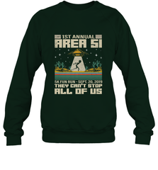 Storm Area 51 5K Fun Run They Can't Stop Us All Vintage UFO Crewneck Sweatshirt Crewneck Sweatshirt - belovedtshirt