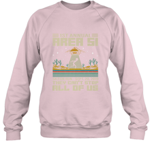 Storm Area 51 5K Fun Run They Can't Stop Us All Vintage UFO Crewneck Sweatshirt Crewneck Sweatshirt - belovedtshirt