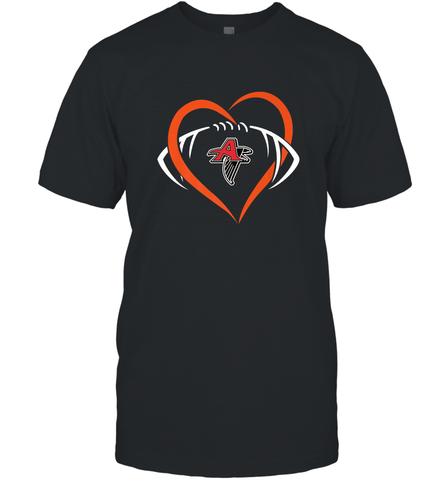 NFLAtlanta Falcons Heart Love Football Men's T-Shirt Men's T-Shirt / Black / S Men's T-Shirt - belovedtshirt