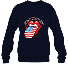 Mens The Rolling Stones USA Tongue Crewneck Sweatshirt Crewneck Sweatshirt - belovedtshirt