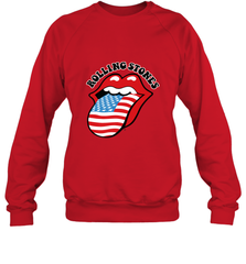 Mens The Rolling Stones USA Tongue Crewneck Sweatshirt Crewneck Sweatshirt - belovedtshirt