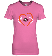 NFL San Francisco Heart Love Football Women's Premium T-Shirt Women's Premium T-Shirt - belovedtshirt