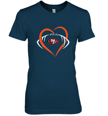 NFL San Francisco Heart Love Football Women's Premium T-Shirt Women's Premium T-Shirt - belovedtshirt