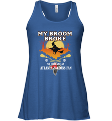 Broom Broke So I Became An Atlanta Falcons Fan  NFL Halloween Costume Women's Racerback Tank Women's Racerback Tank - belovedtshirt