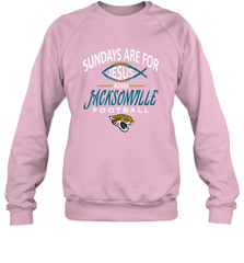 Sundays Are For Jesus and Jacksonville Funny Football Crewneck Sweatshirt Crewneck Sweatshirt - belovedtshirt