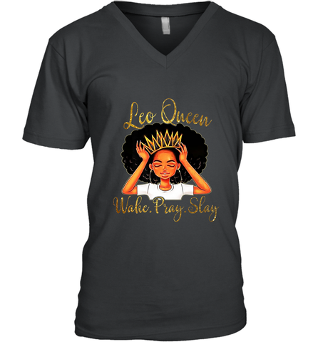 Leo Queens Are Born in July 23 August 22 Men's V-Neck Men's V-Neck / Black / S Men's V-Neck - belovedtshirt