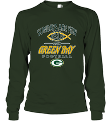 Sundays Are For Jesus and Green Bay Funny Christian Football 1 Long Sleeve T-Shirt Long Sleeve T-Shirt - belovedtshirt