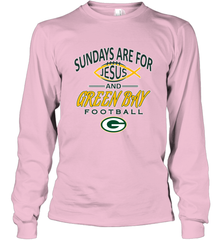 Sundays Are For Jesus and Green Bay Funny Christian Football 1 Long Sleeve T-Shirt Long Sleeve T-Shirt - belovedtshirt