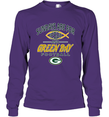 Sundays Are For Jesus and Green Bay Funny Christian Football 1 Long Sleeve T-Shirt Long Sleeve T-Shirt - belovedtshirt