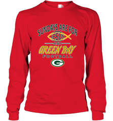 Sundays Are For Jesus and Green Bay Funny Christian Football 1 Long Sleeve T-Shirt Long Sleeve T-Shirt - belovedtshirt