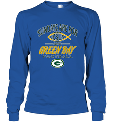 Sundays Are For Jesus and Green Bay Funny Christian Football 1 Long Sleeve T-Shirt Long Sleeve T-Shirt - belovedtshirt