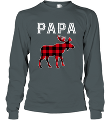 Papa Moose Red Plaid Christmas Pajama Long Sleeve T-Shirt Long Sleeve T-Shirt - belovedtshirt