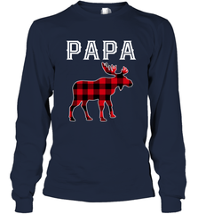 Papa Moose Red Plaid Christmas Pajama Long Sleeve T-Shirt Long Sleeve T-Shirt - belovedtshirt