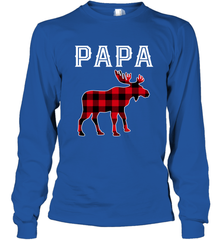 Papa Moose Red Plaid Christmas Pajama Long Sleeve T-Shirt Long Sleeve T-Shirt - belovedtshirt