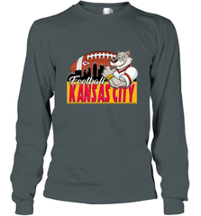 NFL Kansas City Football Logo Skyline Cityscape Long Sleeve T-Shirt Long Sleeve T-Shirt - belovedtshirt