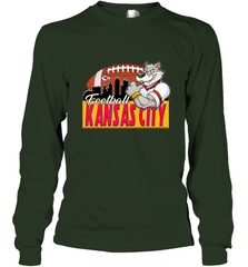 NFL Kansas City Football Logo Skyline Cityscape Long Sleeve T-Shirt Long Sleeve T-Shirt - belovedtshirt