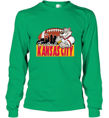 NFL Kansas City Football Logo Skyline Cityscape Long Sleeve T-Shirt Long Sleeve T-Shirt - belovedtshirt
