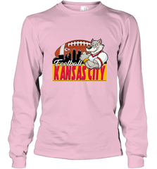 NFL Kansas City Football Logo Skyline Cityscape Long Sleeve T-Shirt Long Sleeve T-Shirt - belovedtshirt