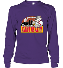 NFL Kansas City Football Logo Skyline Cityscape Long Sleeve T-Shirt Long Sleeve T-Shirt - belovedtshirt