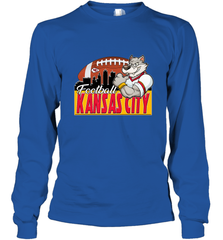 NFL Kansas City Football Logo Skyline Cityscape Long Sleeve T-Shirt Long Sleeve T-Shirt - belovedtshirt