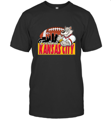 NFL Kansas City Football Logo Skyline Cityscape Men's T-Shirt Men's T-Shirt - belovedtshirt
