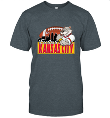 NFL Kansas City Football Logo Skyline Cityscape Men's T-Shirt Men's T-Shirt - belovedtshirt