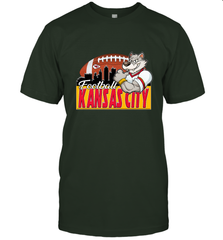 NFL Kansas City Football Logo Skyline Cityscape Men's T-Shirt Men's T-Shirt - belovedtshirt