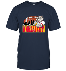 NFL Kansas City Football Logo Skyline Cityscape Men's T-Shirt Men's T-Shirt - belovedtshirt