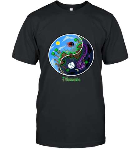 Terraria _ Night and Day Men's T-Shirt Men's T-Shirt / Black / S Men's T-Shirt - belovedtshirt