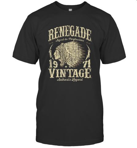 Vintage Made In 1971 T Shirt 47th Birthday Gift Men's T-Shirt Men's T-Shirt / Black / S Men's T-Shirt - belovedtshirt